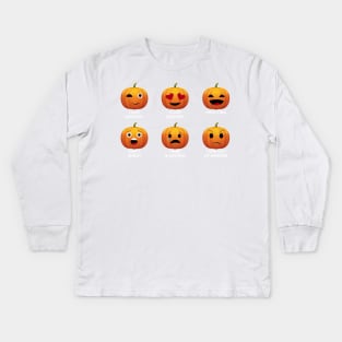 I Like Archery Funny Pumpkin Halloween Costume Kids Long Sleeve T-Shirt